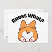 Rate was Corgi Hintern Spaß Postkarte (Vorne/Hinten)