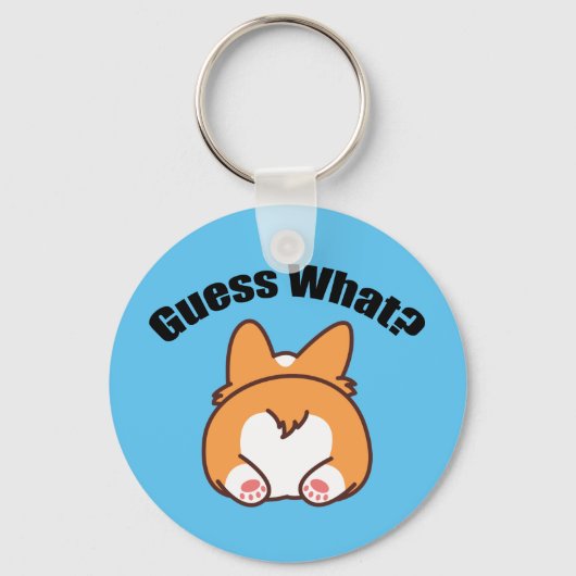 Rate was Corgi Hintern Spaß Schlüsselanhänger (Vorderseite)