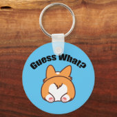 Rate was Corgi Hintern Spaß Schlüsselanhänger (Vorderseite)