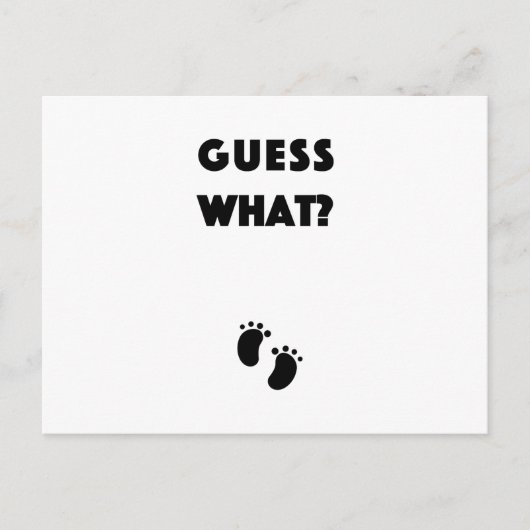 Rate was Schwangerschaftsankündigung Postkarte (Vorderseite)