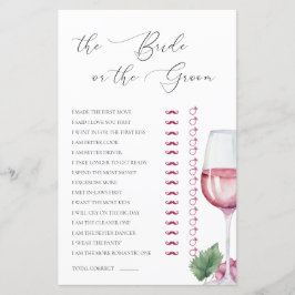 Rate, wer Vino vor Vows Brautparty Game