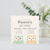 Rate Whois mit 2 Babydusche Einladung (Stehend Vorderseite)