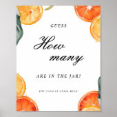 Rate, wie viele Aperol Citrus Brautparty Zeichen Poster (Vorne)