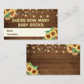 Rate, wie viele Babysocken Herbstdusche sprinkle Begleitkarte (Vorne/Hinten)