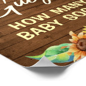 Rate, wie viele Babysocken rustikale Sonnenblumend Poster (Ecke)