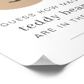 Rate, wie viele Bären im Jar - Bärengesicht signie Poster (Ecke)