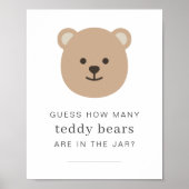 Rate, wie viele Bären im Jar - Bärengesicht signie Poster (Vorne)