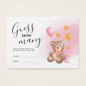 Rate, wie viele Bear Baby Shower Game (Vorderseite)