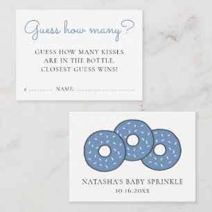 Rate, wie viele Blue Donuts Baby Sprinkle Spiel Visitenkarte