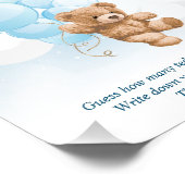 Rate, wie viele Blue Teddy Bear Baby Duschzeichen Fotodruck (Ecke)