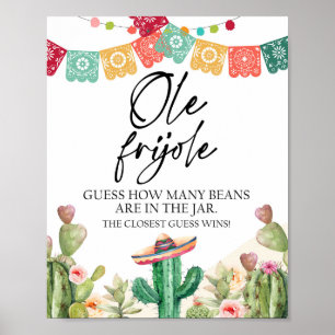 Rate wie viele Bohnen Ole Frijole Duschspiel Poster
