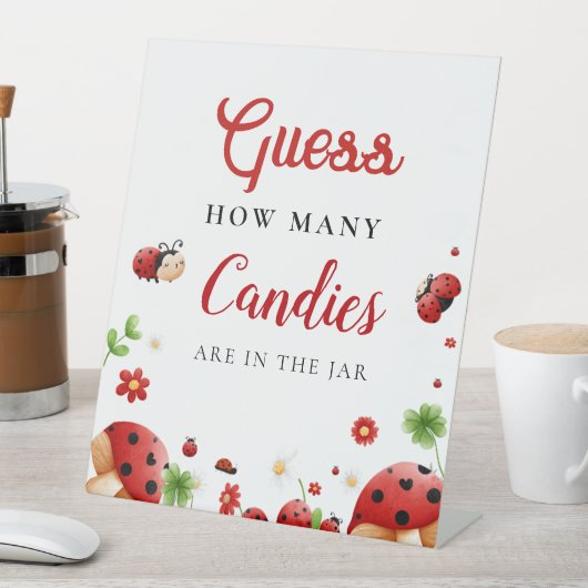 Rate wie viele Bonbons Liebe Bug Baby Dusche Schil Sockelschild (In Situ)