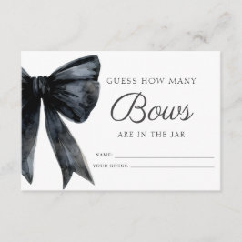 Rate, wie viele Bows Black Brautparty Game Begleitkarte