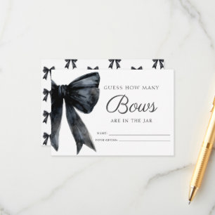 Rate, wie viele Bows Black Brautparty Game Begleitkarte