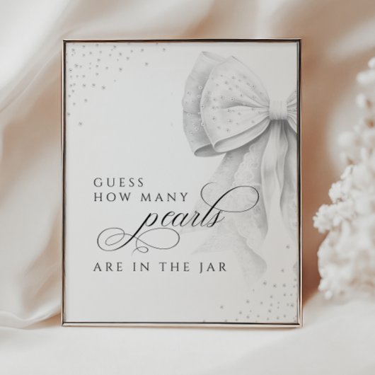 Rate, wie viele Brautparty Table Sign Poster