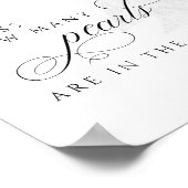 Rate, wie viele Brautparty Table Sign Poster (Ecke)