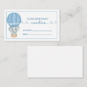 Rate, wie viele Candies Blue Elephant Baby Dusche Begleitkarte (Vorne/Hinten)