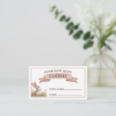 Rate, wie viele Candies Bunny Baby Showspiel Begleitkarte (Stehend Vorderseite)