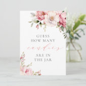 Rate, wie viele Candies Pink Baby Dusche Schild (Stehend Vorderseite)