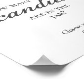 Rate, wie viele Candies Pink Bow Baby Shower Poste Poster (Ecke)