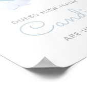 Rate, wie viele Candies Whale Baby Dusche Zeichen Poster (Ecke)