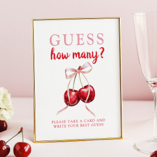Rate, wie viele Cherry Baby Shower Game Poster