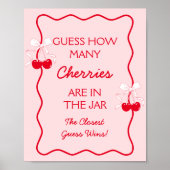 Rate, wie viele Cherry Baby Shower Game Poster (Vorne)