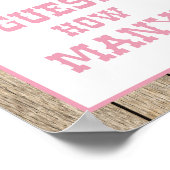 Rate, wie viele Cowgirl-Baby-Duschgel-Zeichen Poster (Ecke)