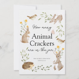 Rate, wie viele Crackers Woodland Baby Shower Card Einladung
