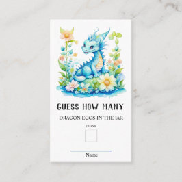Rate, wie viele Dragon Eggs Baby Showspiel Begleitkarte
