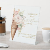 Rate, wie viele Eiscreme-Cones Brautparty signiere Sockelschild (In SItu)