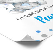 Rate, wie viele Erdnüsse Blue Elephant Baby Dusche Poster (Ecke)