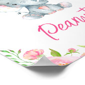 Rate, wie viele Erdnüsse Elephant Baby Shower Game Poster (Ecke)