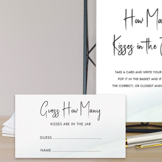 Rate, wie viele Green Wash Brautparty Game Card Hinweiskarte