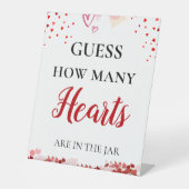 Rate, wie viele Herzschlag valentinisches Brautpar Sockelschild (Vorderseite)
