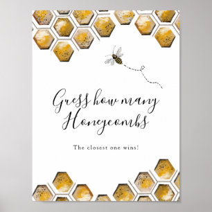 Rate wie viele Honeycombs Duschspiel Poster