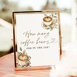 Rate, wie viele Kaffeebohnen Baby Dusche Spielzeic Poster