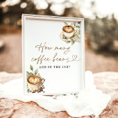 Rate, wie viele Kaffeebohnen Baby Dusche Spielzeic Poster