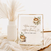 Rate, wie viele Kaffeebohnen Baby Dusche Spielzeic Poster