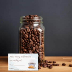 Rate, wie viele Kaffeebohnen Brautparty Begleitkarte