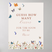 Rate Wie viele Kisses Brautparty Butterfly Game Poster (Vorne)