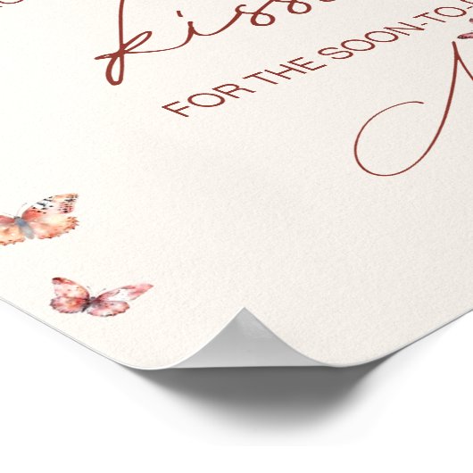 Rate Wie viele Kisses Brautparty Butterfly Game Poster (Ecke)