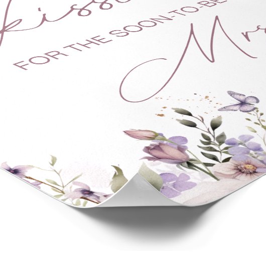 Rate, wie viele Kisses Brautparty Butterfly Poster (Ecke)