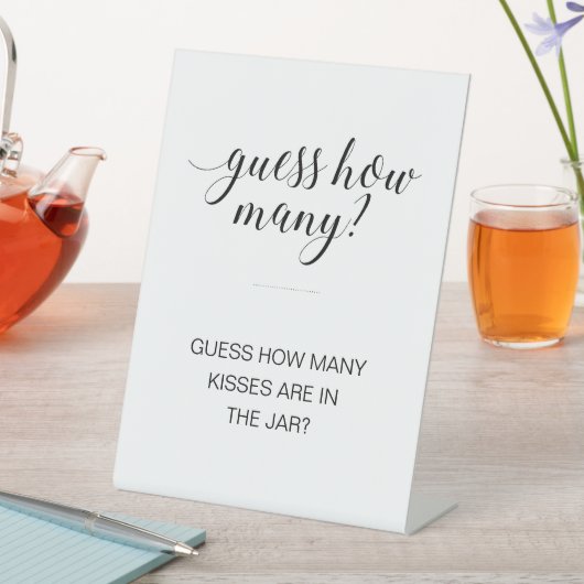 Rate, wie viele Kisses Brautparty Game Sockelschild (In Situ)