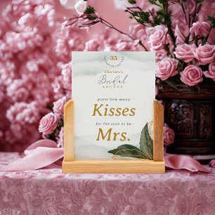 Rate, wie viele Kisses Brautparty Tabletop Card Einladung