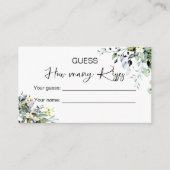 Rate wie viele Kisses Bridal Game Begleitkarte (Vorderseite)