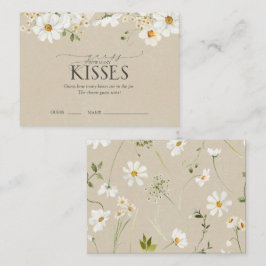 Rate, wie viele Kisses Daisy Brautparty Game Begleitkarte