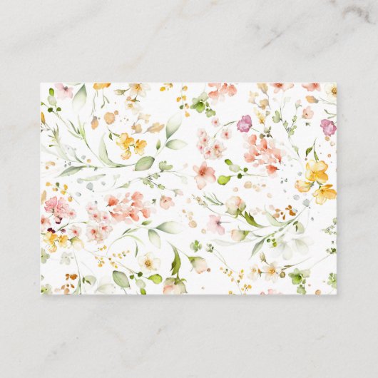 Rate wie viele Kisses Game Cards - Wildblumen Begleitkarte (Rückseite)