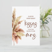 Rate, wie viele Kisses Game Fall Sign Einladung (Stehend Vorderseite)