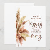 Rate, wie viele Kisses Game Fall Sign Einladung (Vorne/Hinten)